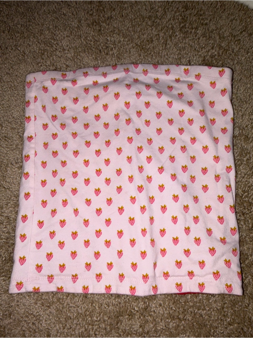 American Eagle Outfitters Pink Strawberry Print Crop Tube Top